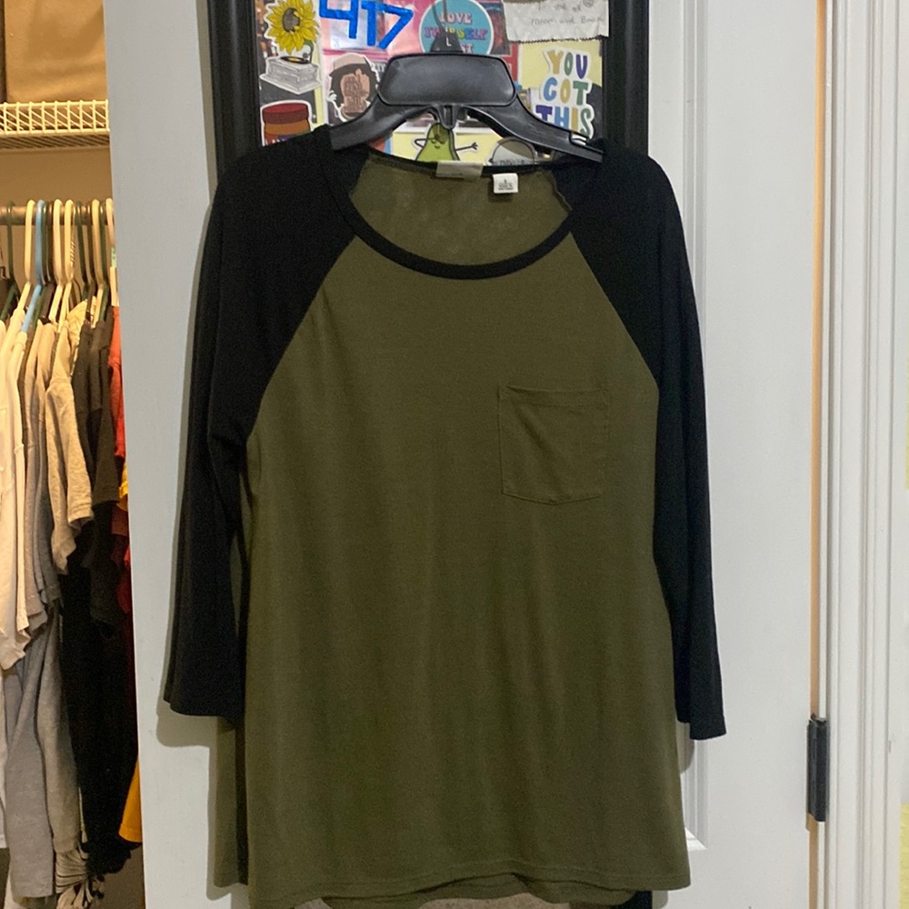 lightweight army green baseball long sleeve